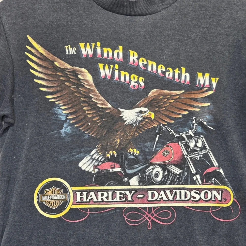 Vintage Harley Davidson‎ Motorcycle Shirt Men M Eagle Distressed Faded USA 90s